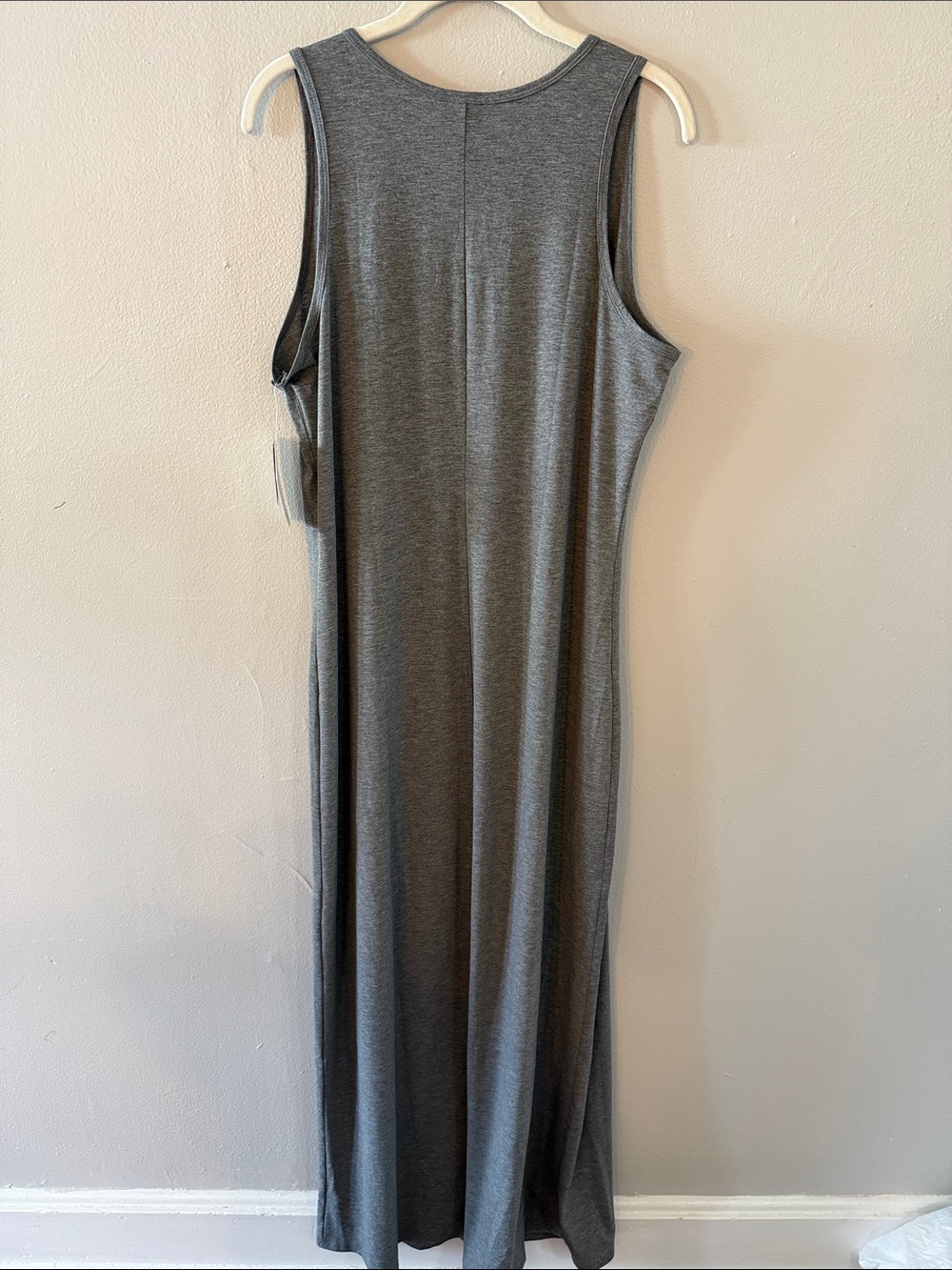 LuLaRoe Sleeveless Charcoal Grey Maxi Dress - Picture 3 of 4